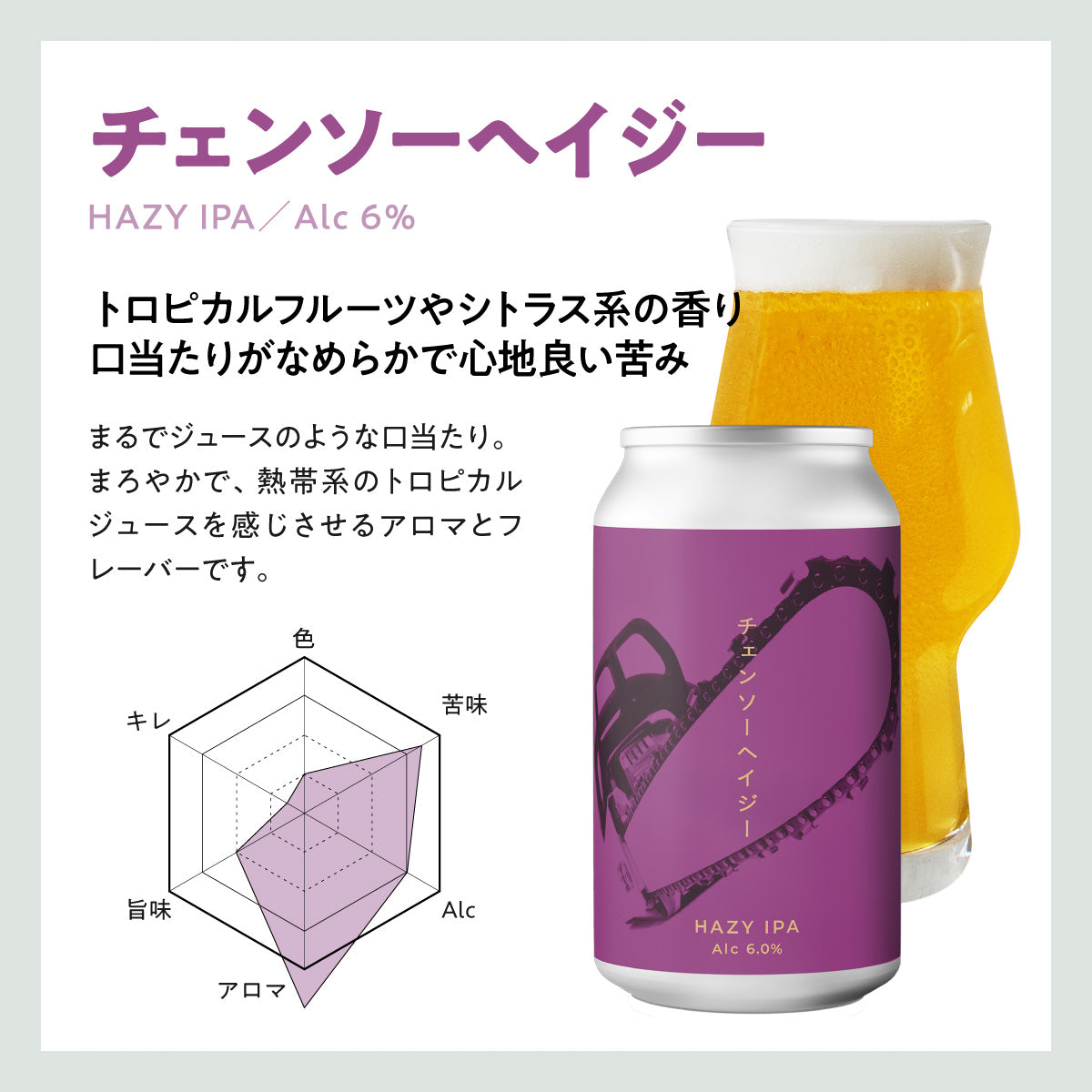 チェンソーヘイジー【クラフトビール6本パック】